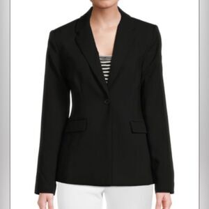 NWT T TAHARI Solid Single Button Blazer Terry cloth. Mistagged - Size is small
